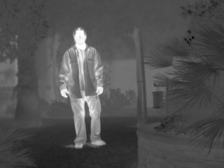 Thermal image of a man